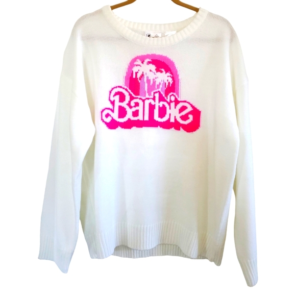 Barbie Sweaters - Barbie Pink and White Sweater